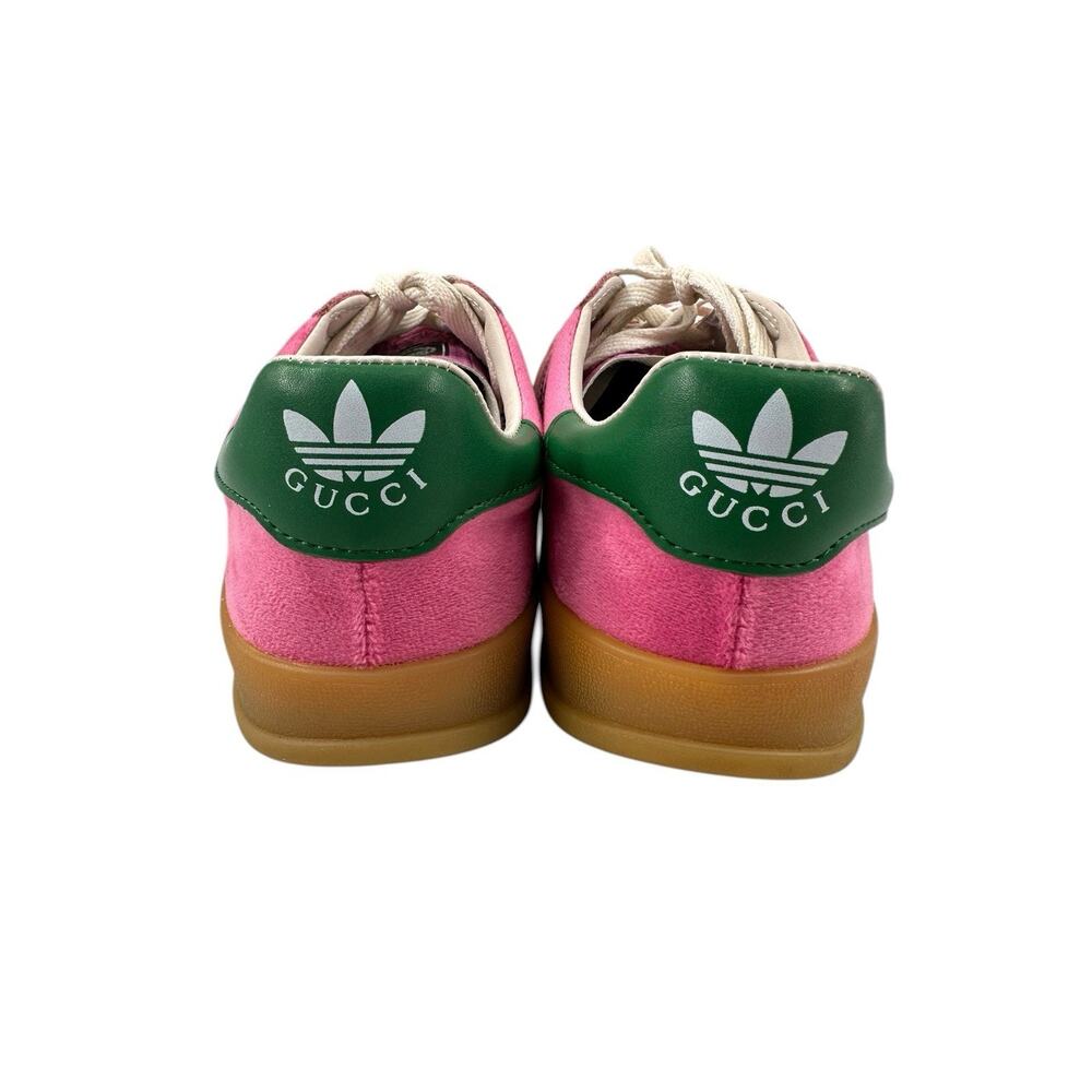 Adidas Women’s Gazelle Suede Bold Pink Black Stripes And Green Sz 8.5 /39 READ - Picture 5 of 13